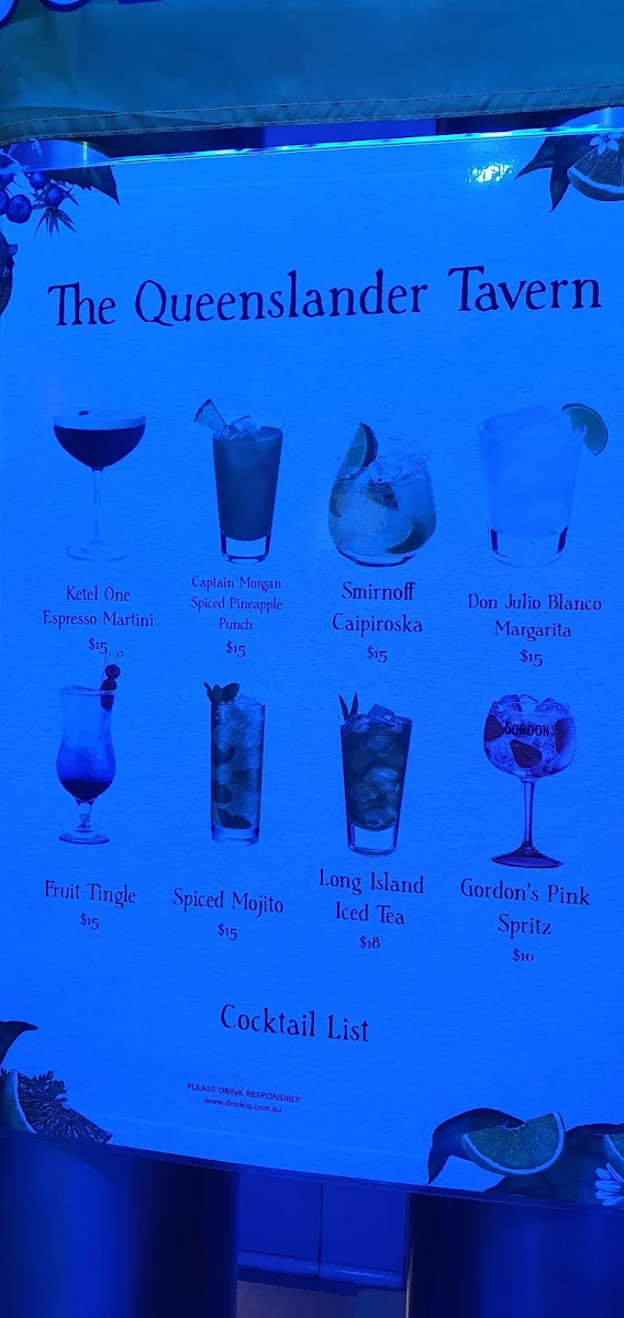Menu, The Queenslander