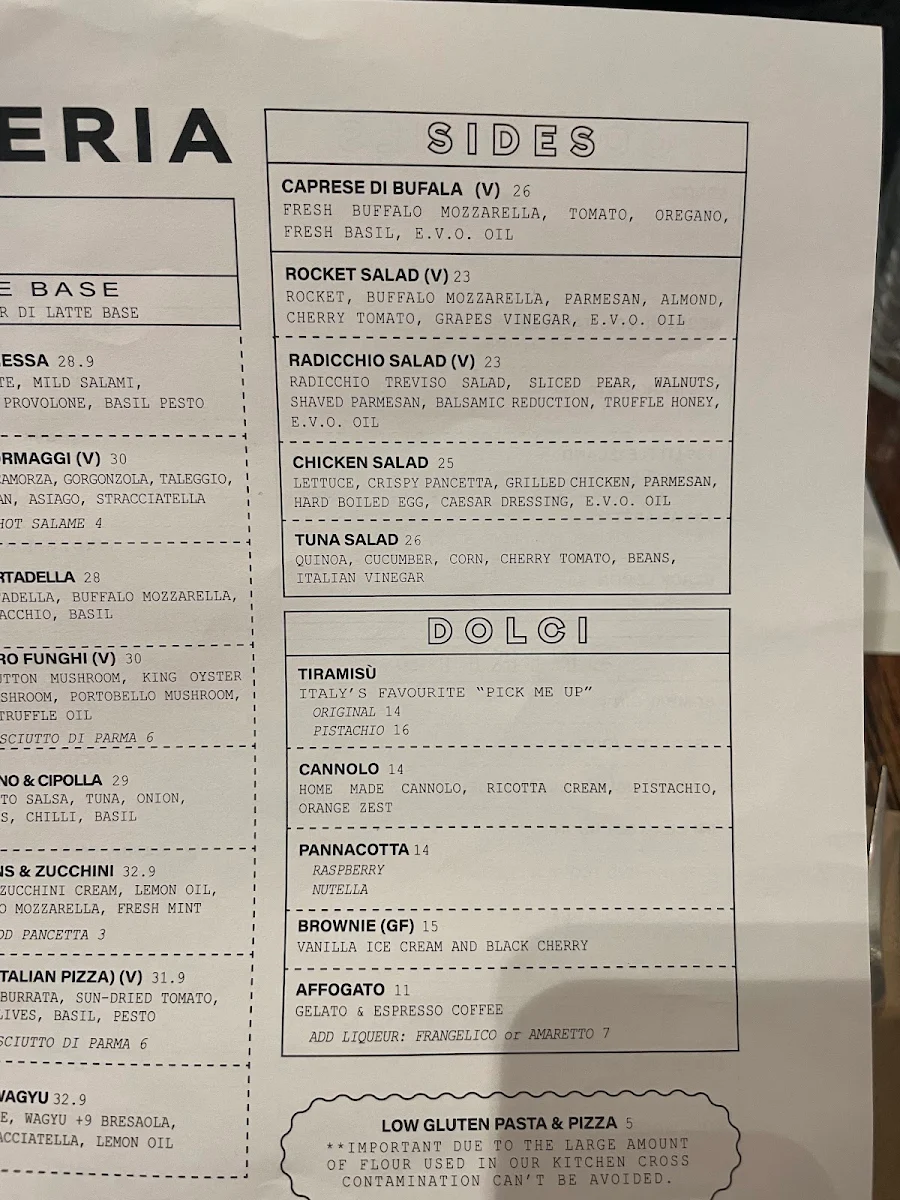 Menu, +39 Pizzeria CBD