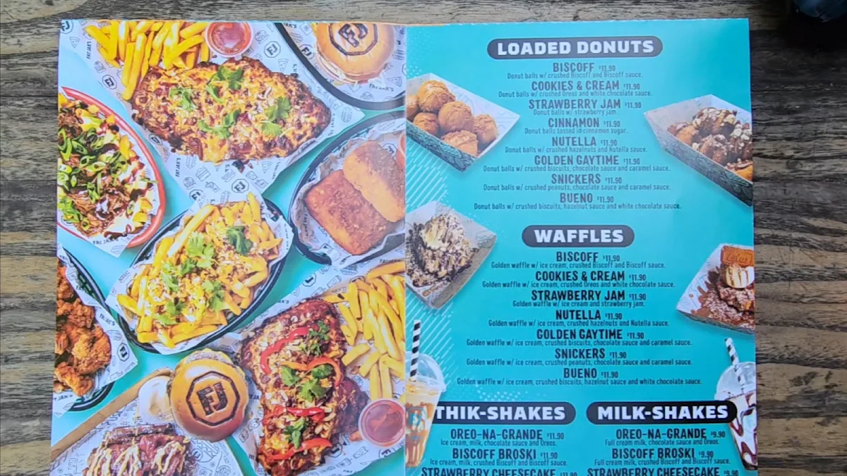 Menu, FAT JAK'S / GET CLUCK'D CAROLINE SPRINGS