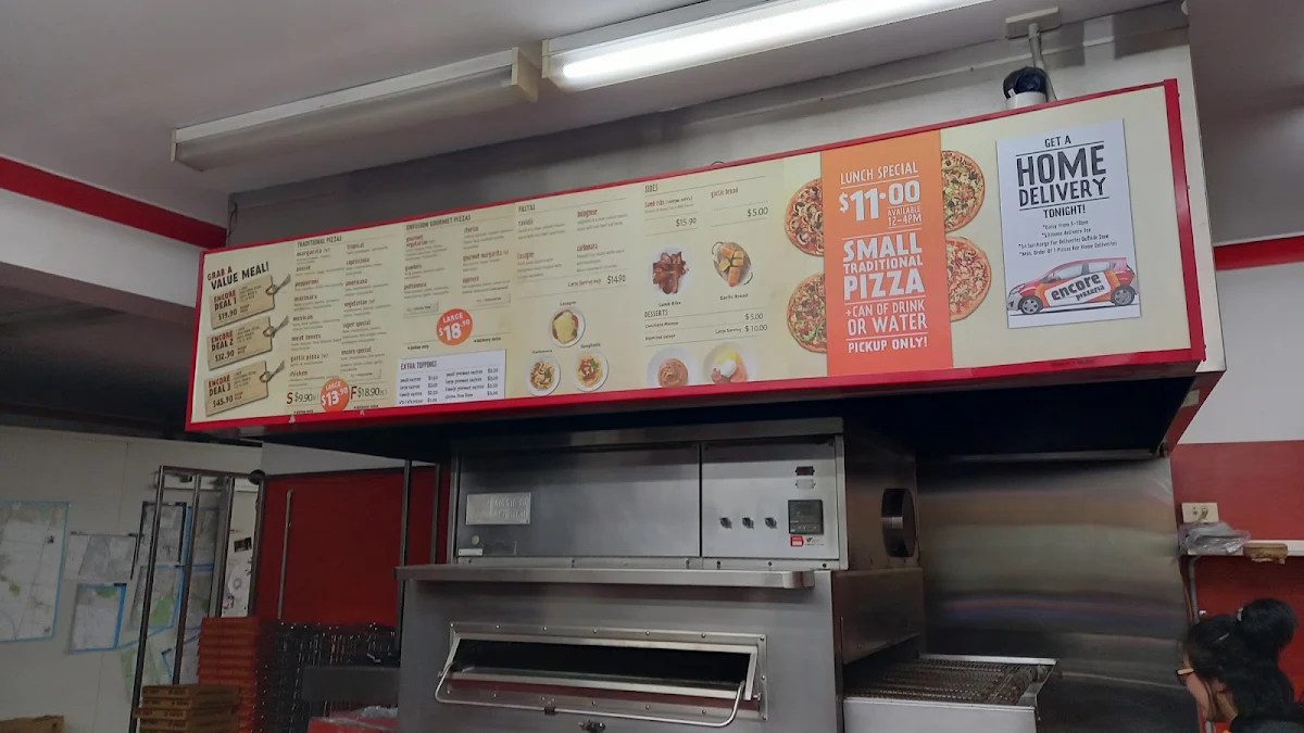 Menu, Encore Pizza Cranbourne