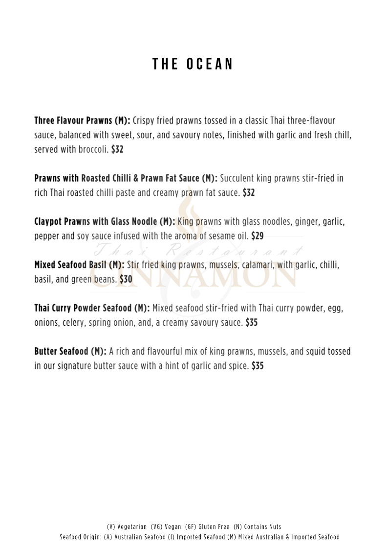 Menu, Cinnamon