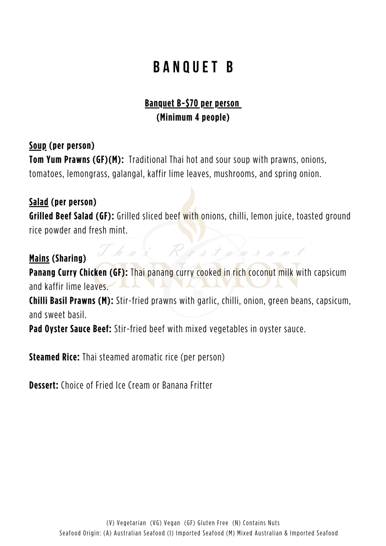 Menu, Cinnamon