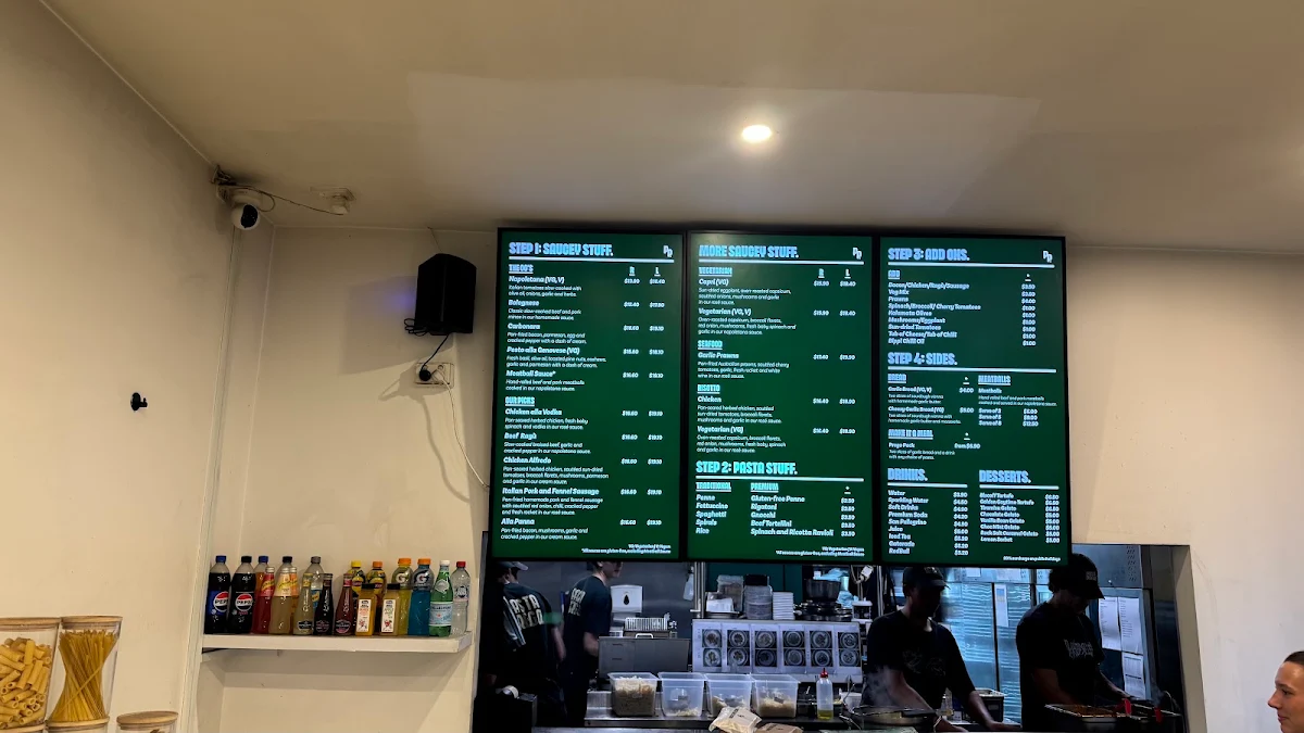Menu, Pasta Prego