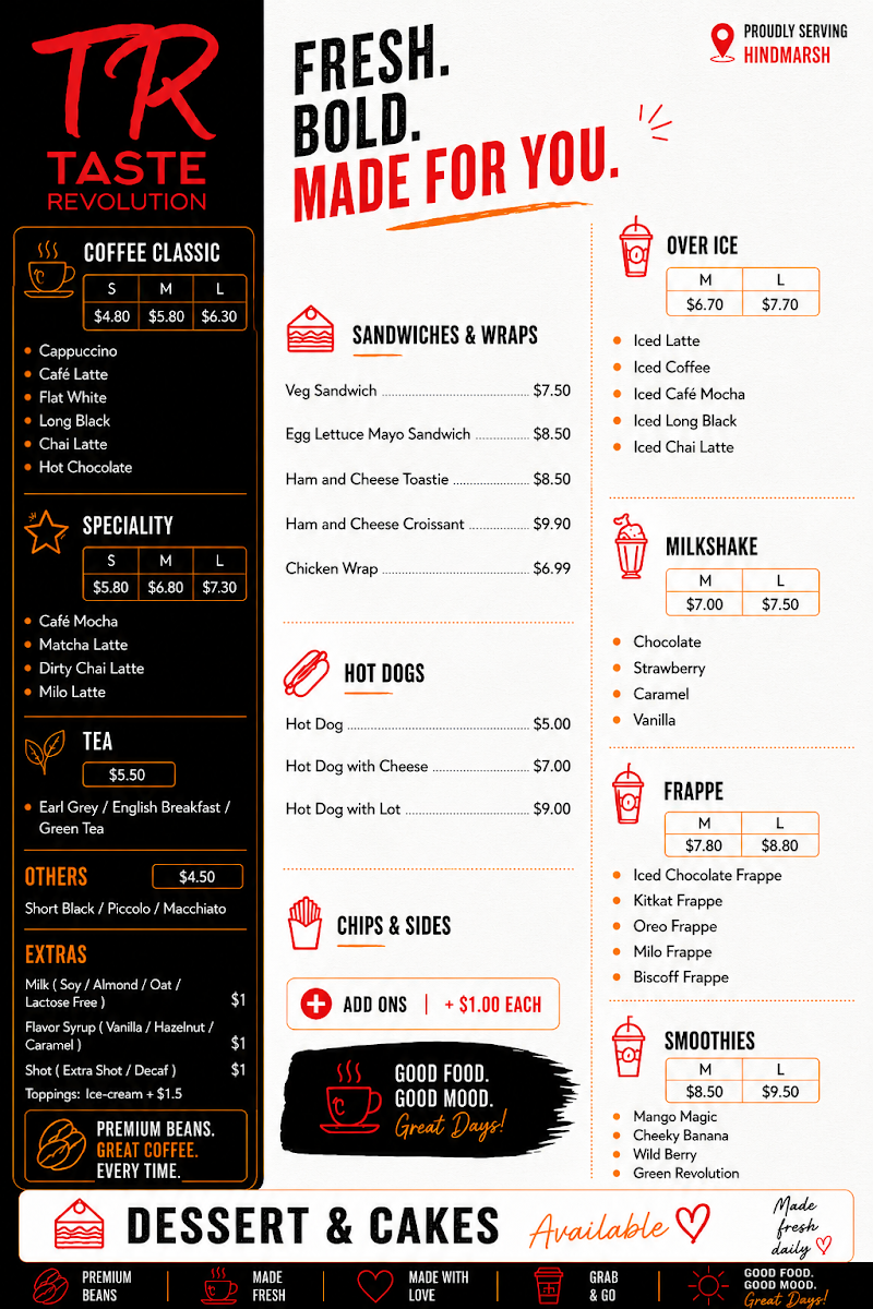 Menu, Taste Revolution