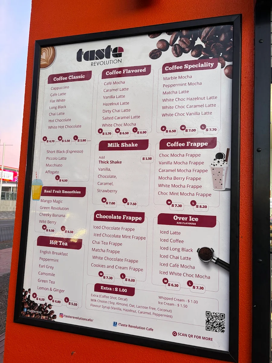 Menu, Taste Revolution