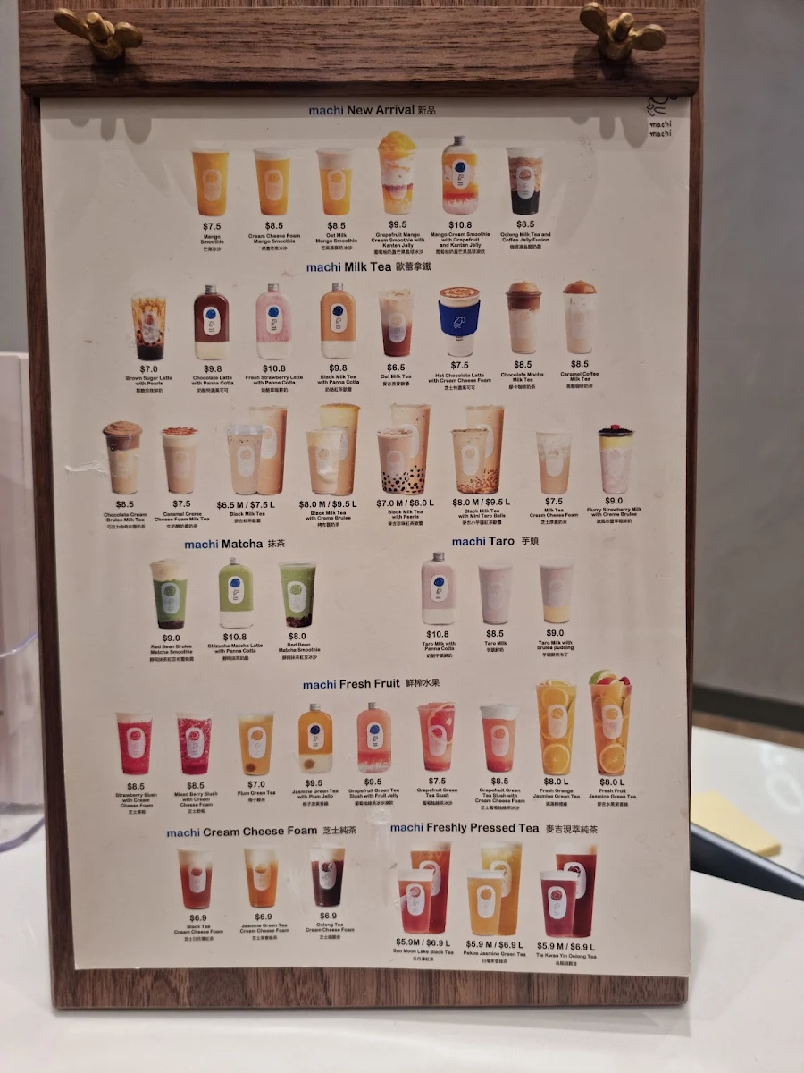 Menu, machi machi
