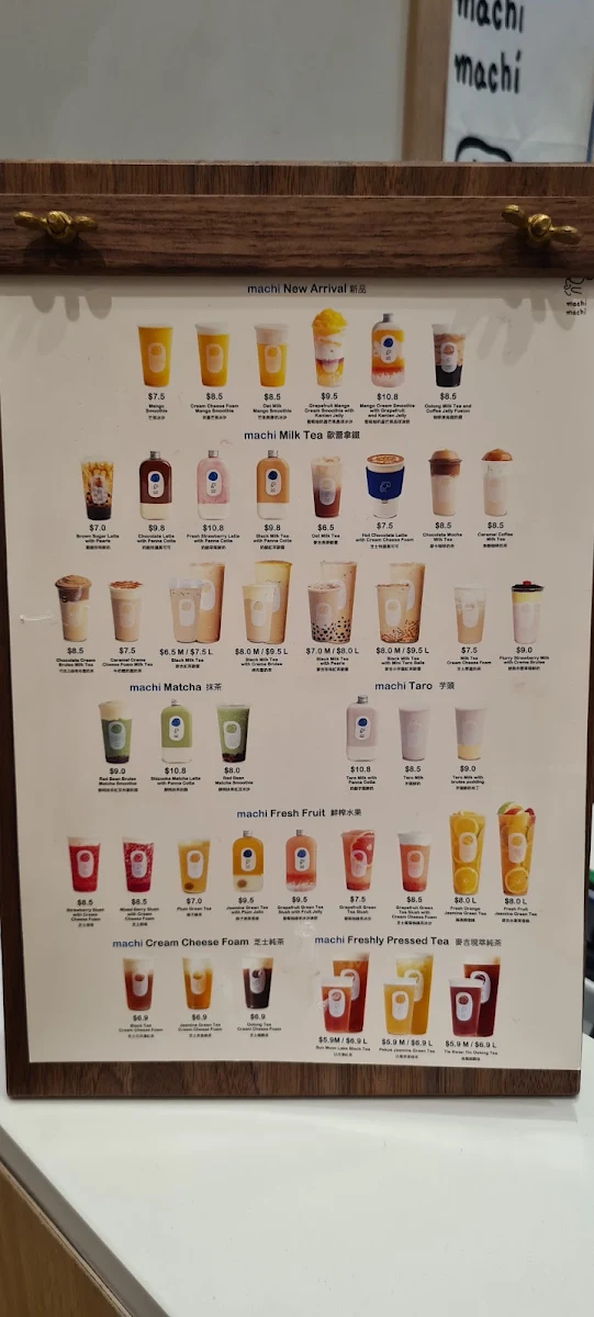 Menu, machi machi