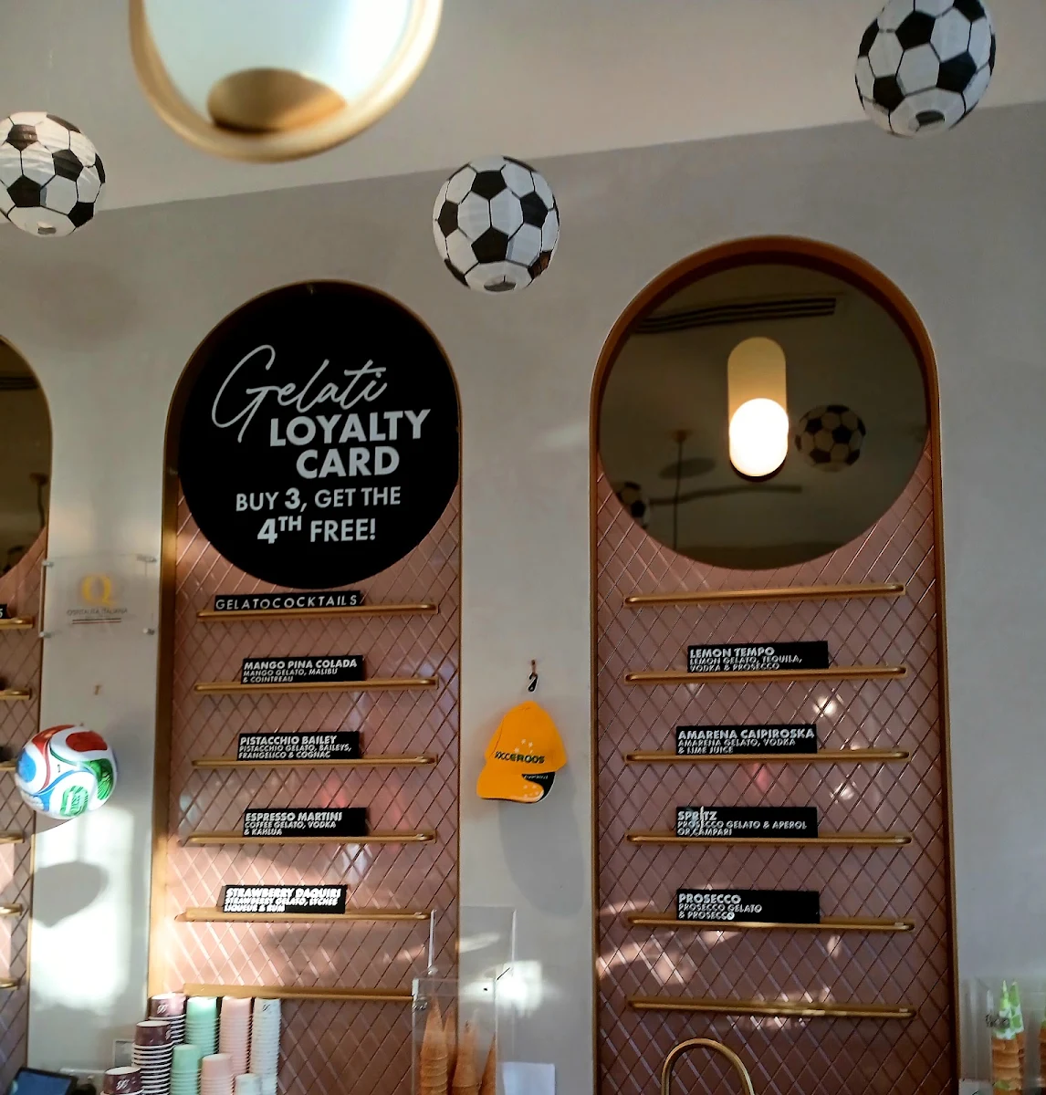 Menu, Brunetti Classico Gelato Bar