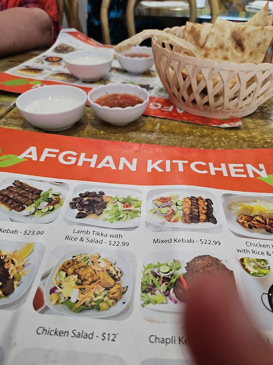 Menu, Afghan Kitchen