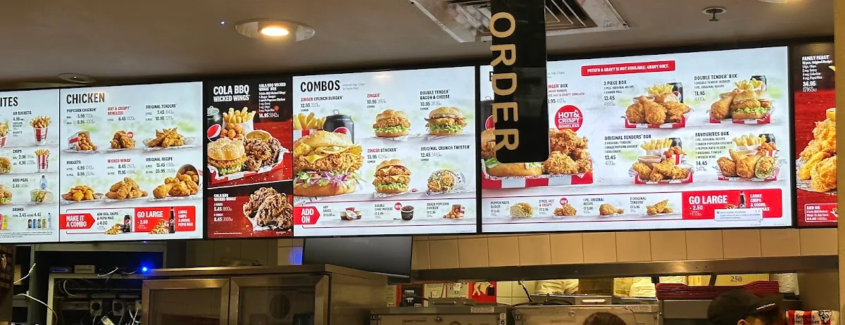 Menu, KFC Carlton