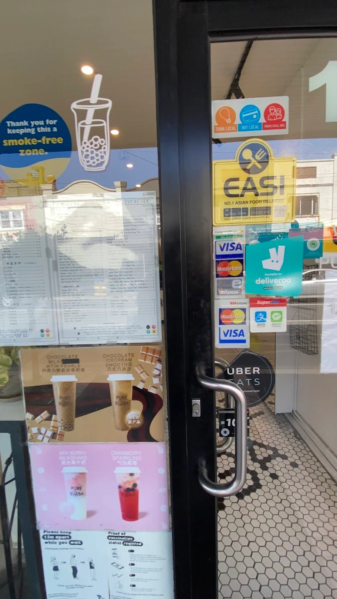 Menu, Pure Boba