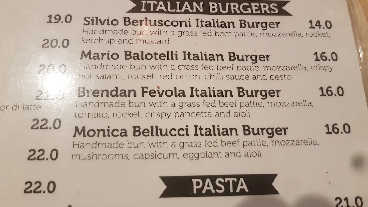 Menu, Express Pizza-Pasta Bar