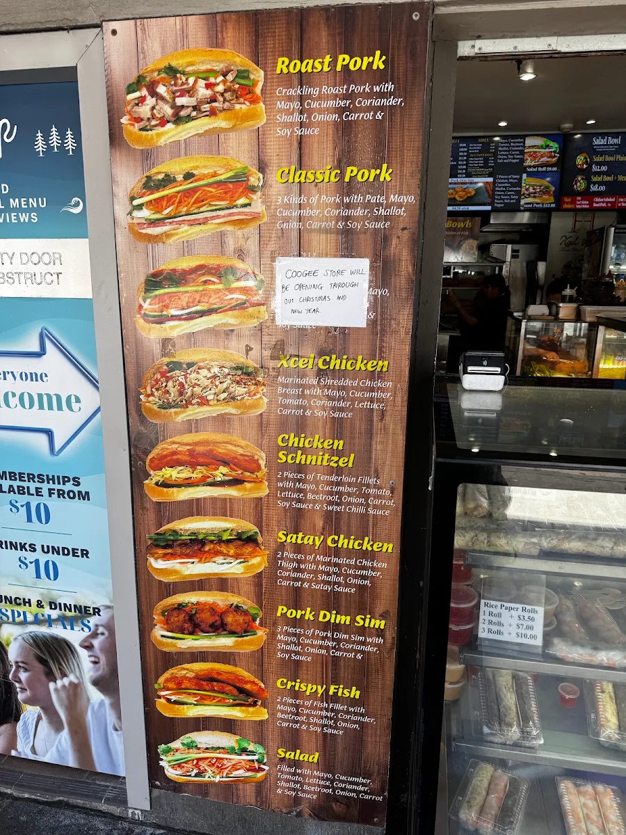 Menu, Xcel Roll