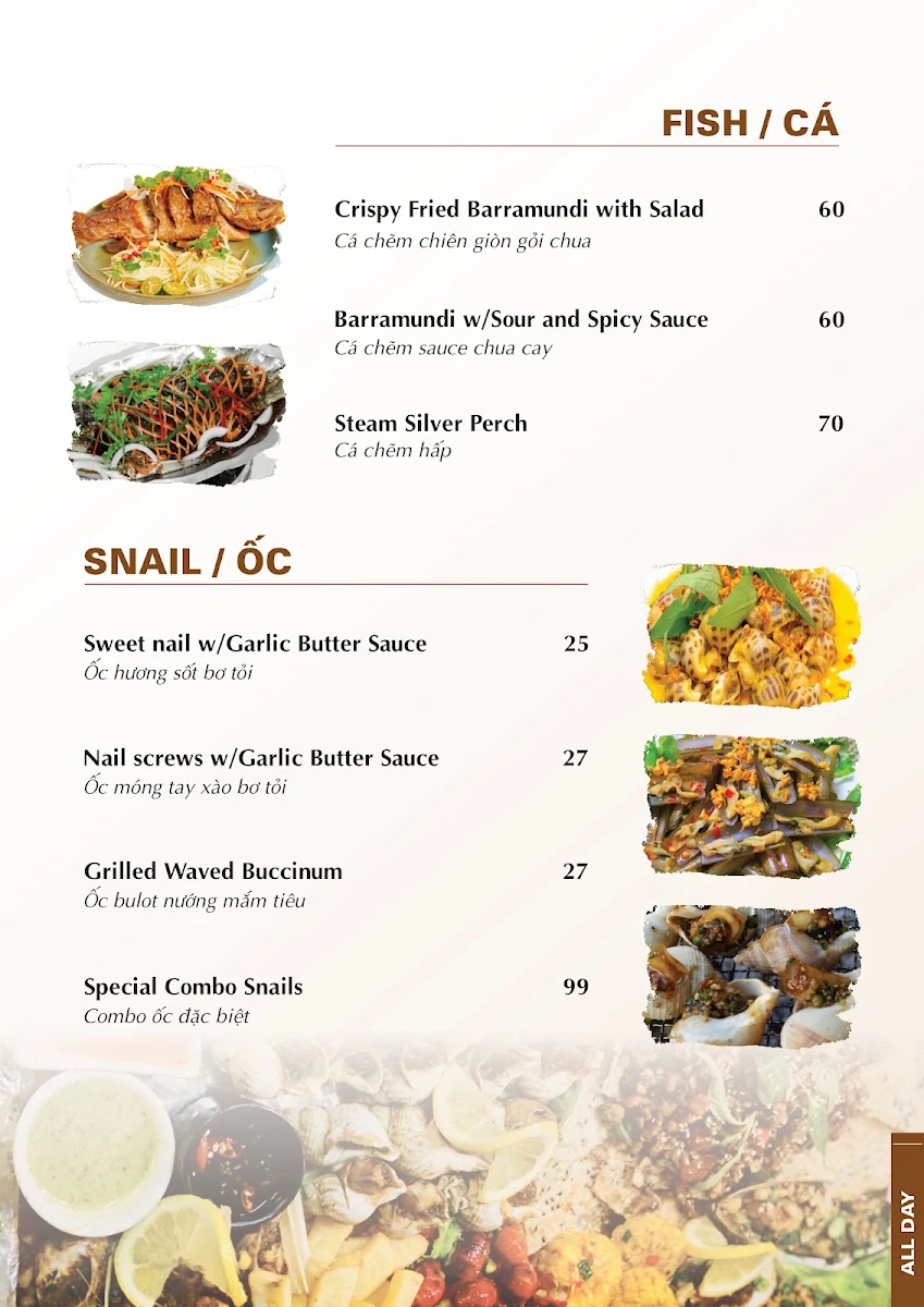 Menu, The New Tang Restaurant and KTV