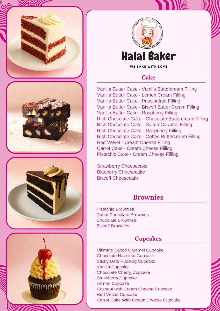 Menu, Halal Baker