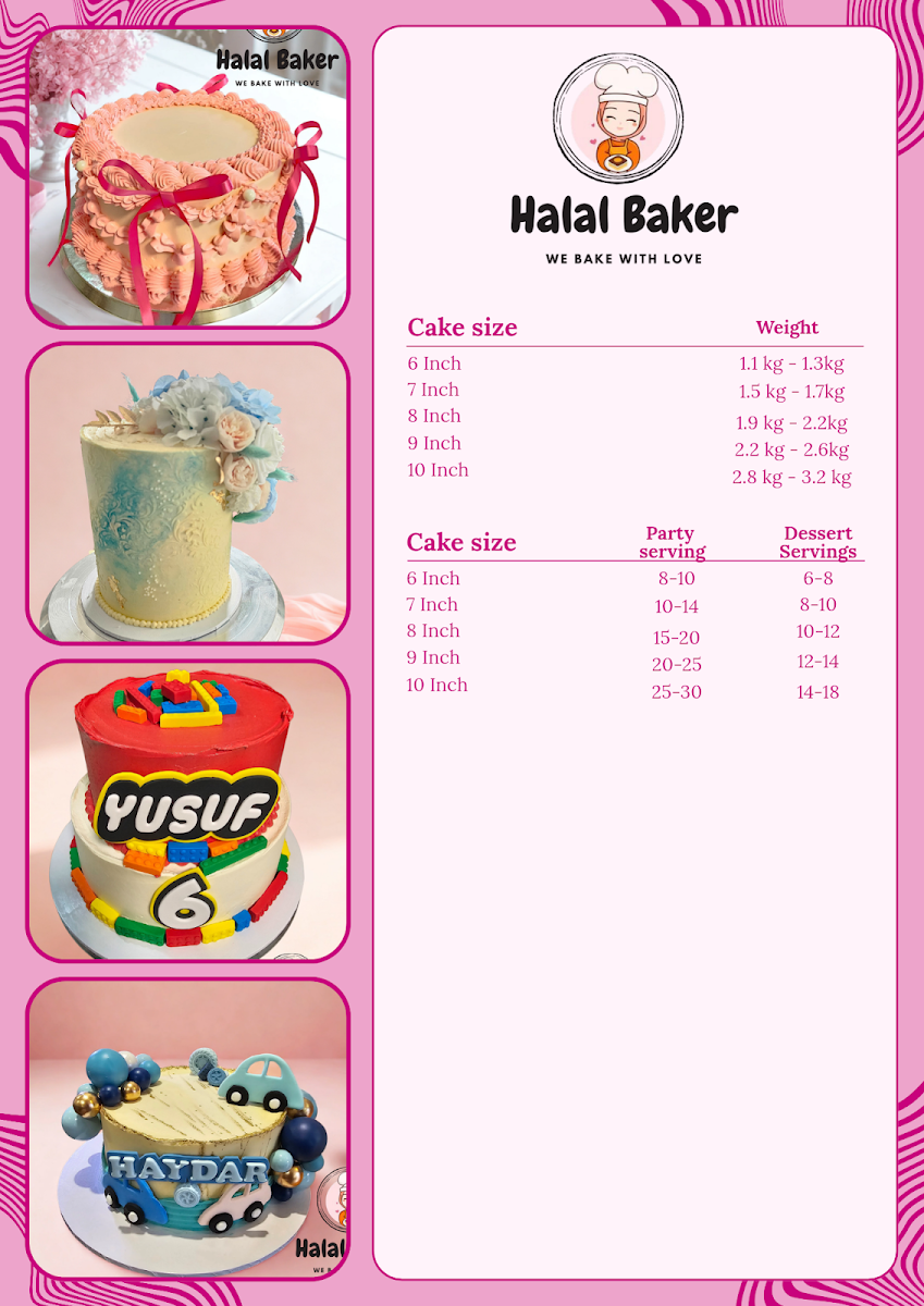 Menu, Halal Baker
