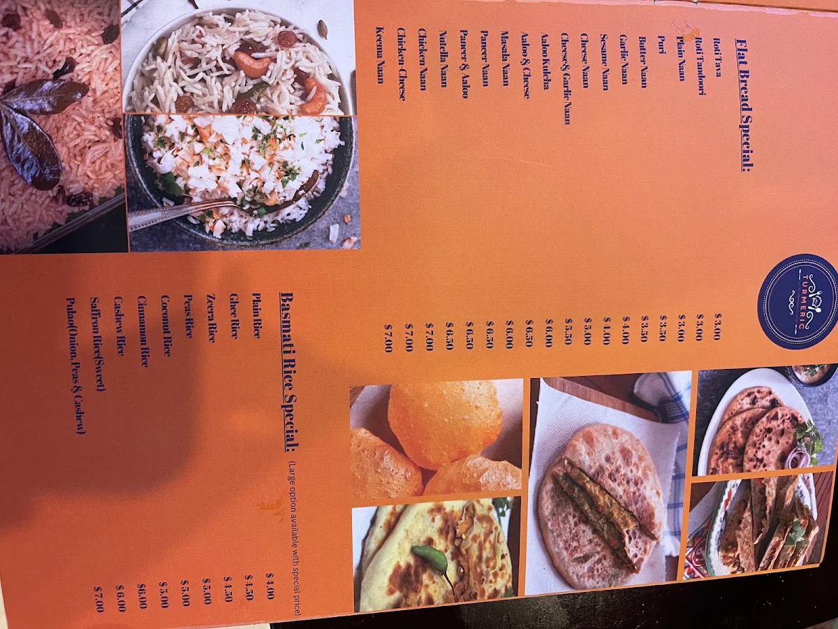 Menu, Turmeric: The Golden Touch