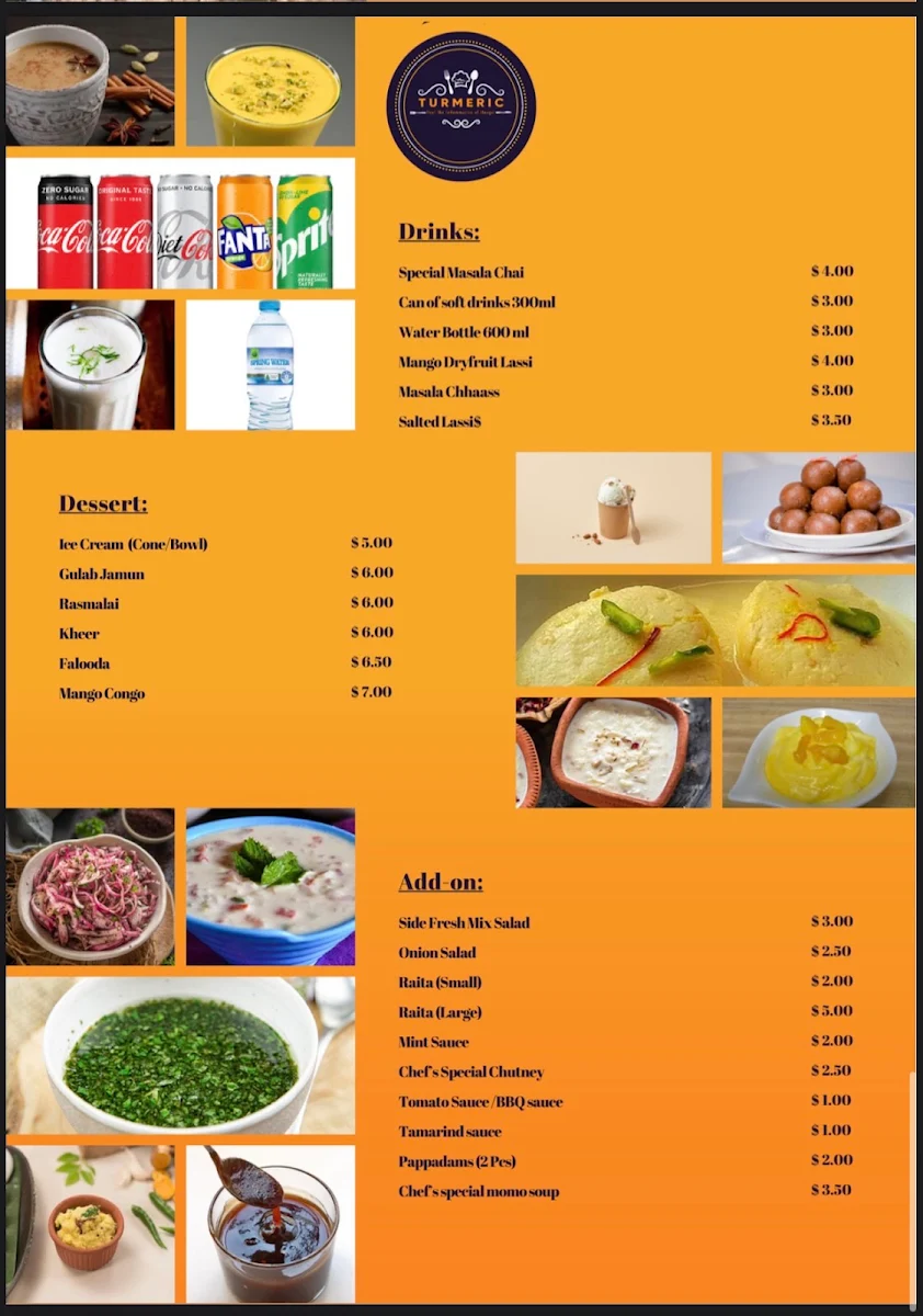 Menu, Turmeric: The Golden Touch