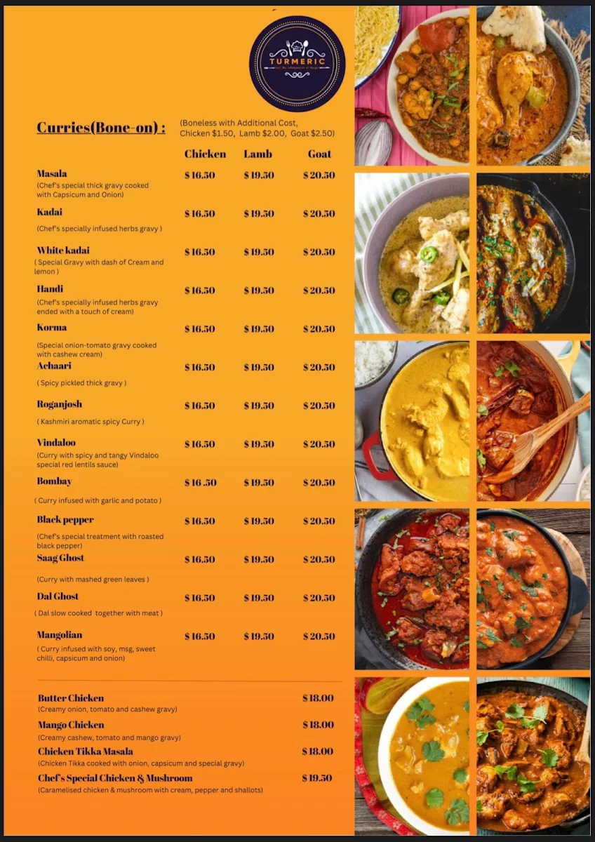 Menu, Turmeric: The Golden Touch
