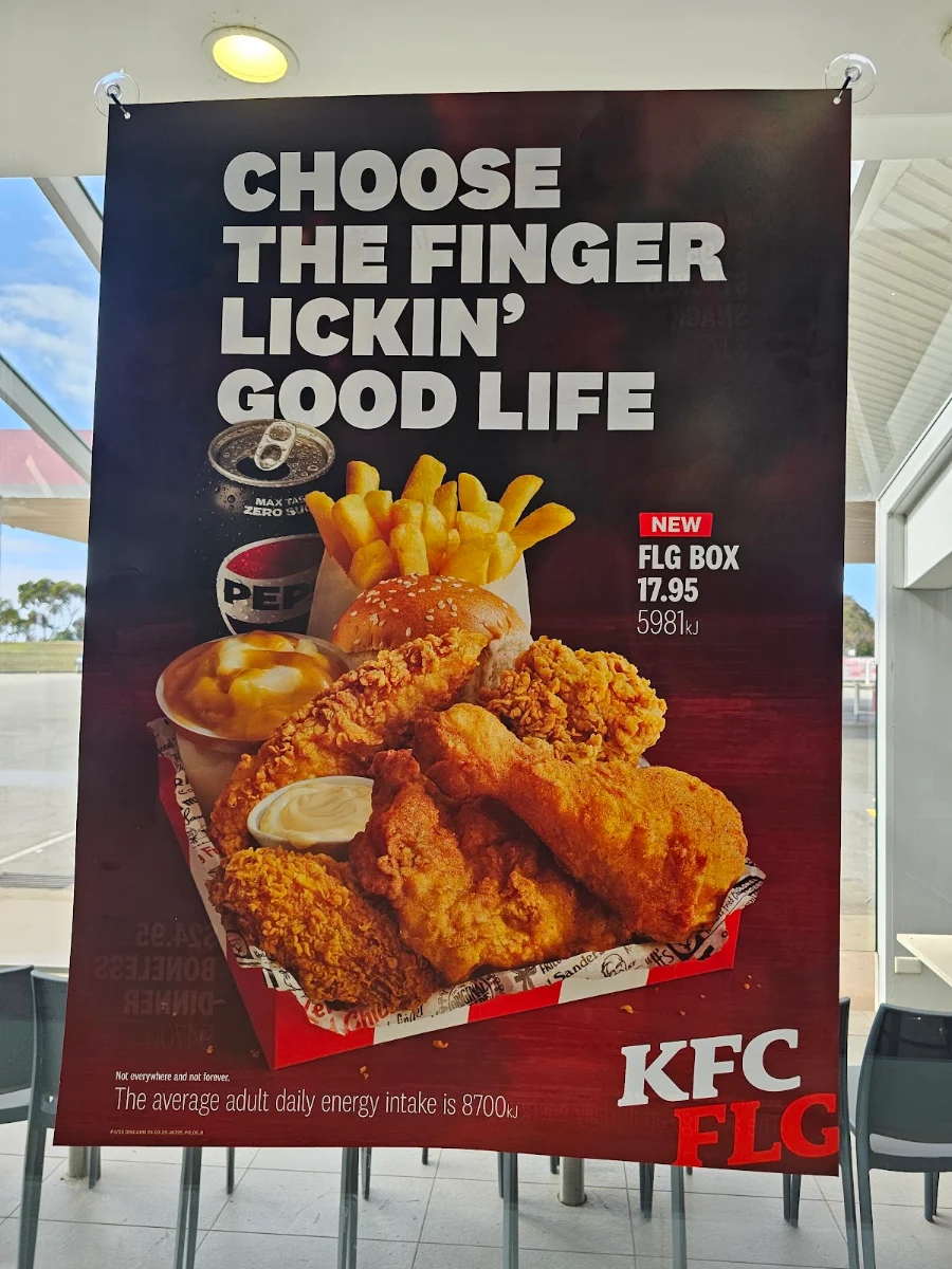 Menu, KFC Melton Service Centre