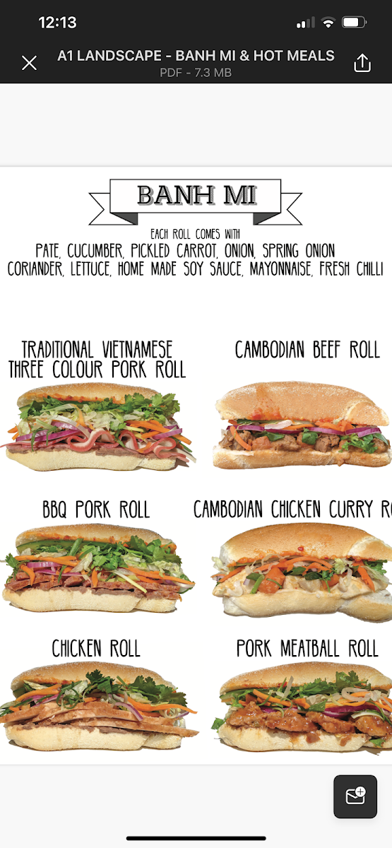 Menu, Vili's Cafe & Bakery