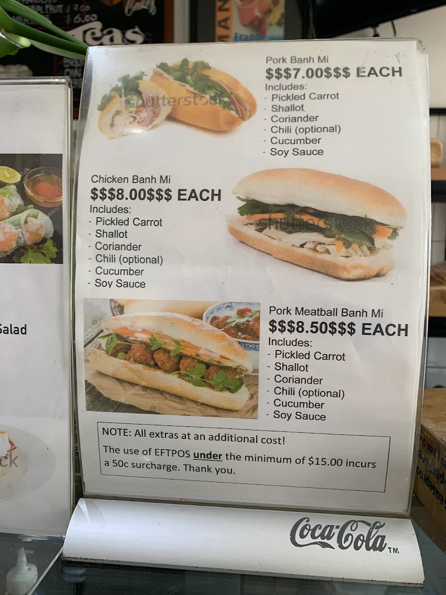 Menu, Vili's Cafe & Bakery