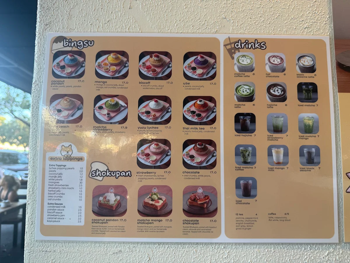 Menu, Bing Chillin Glen