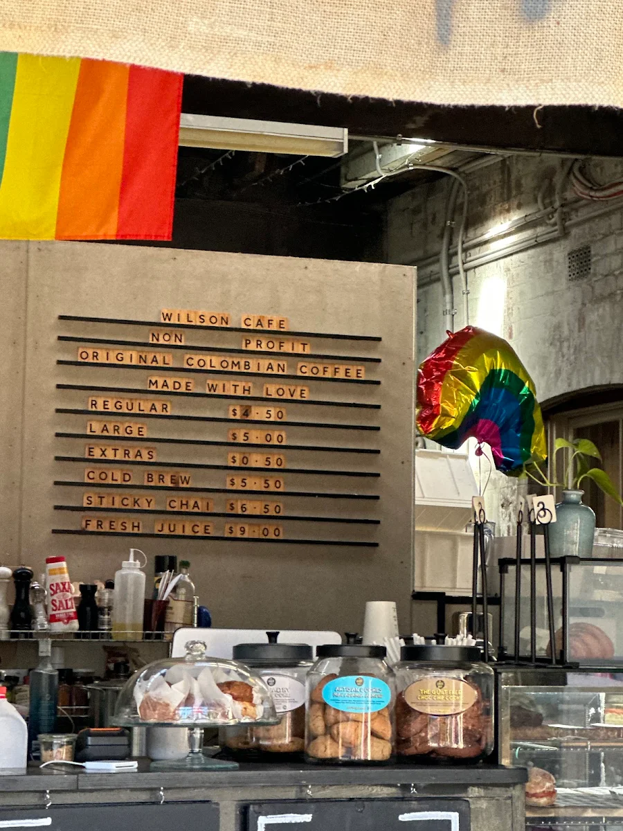 Menu, Wilson Cafe