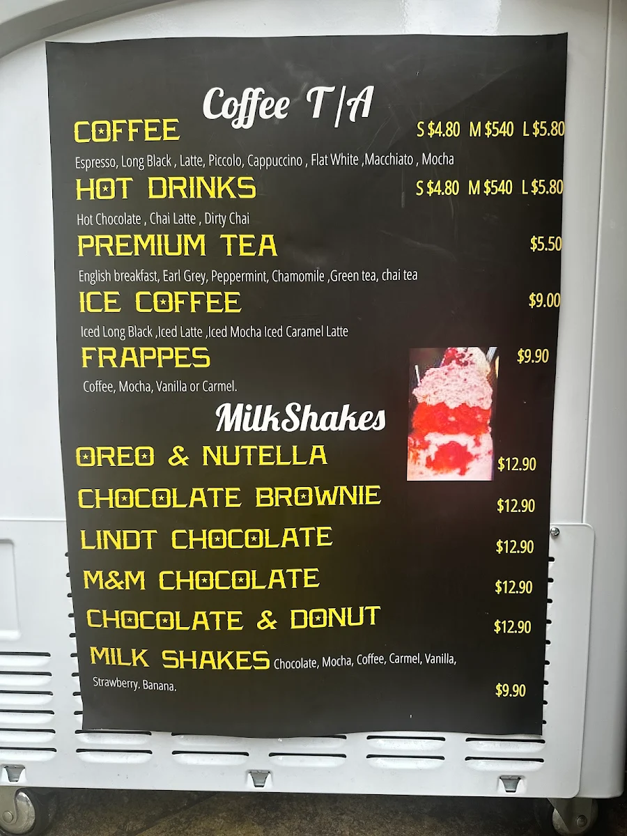 Menu, Luxe Cafe