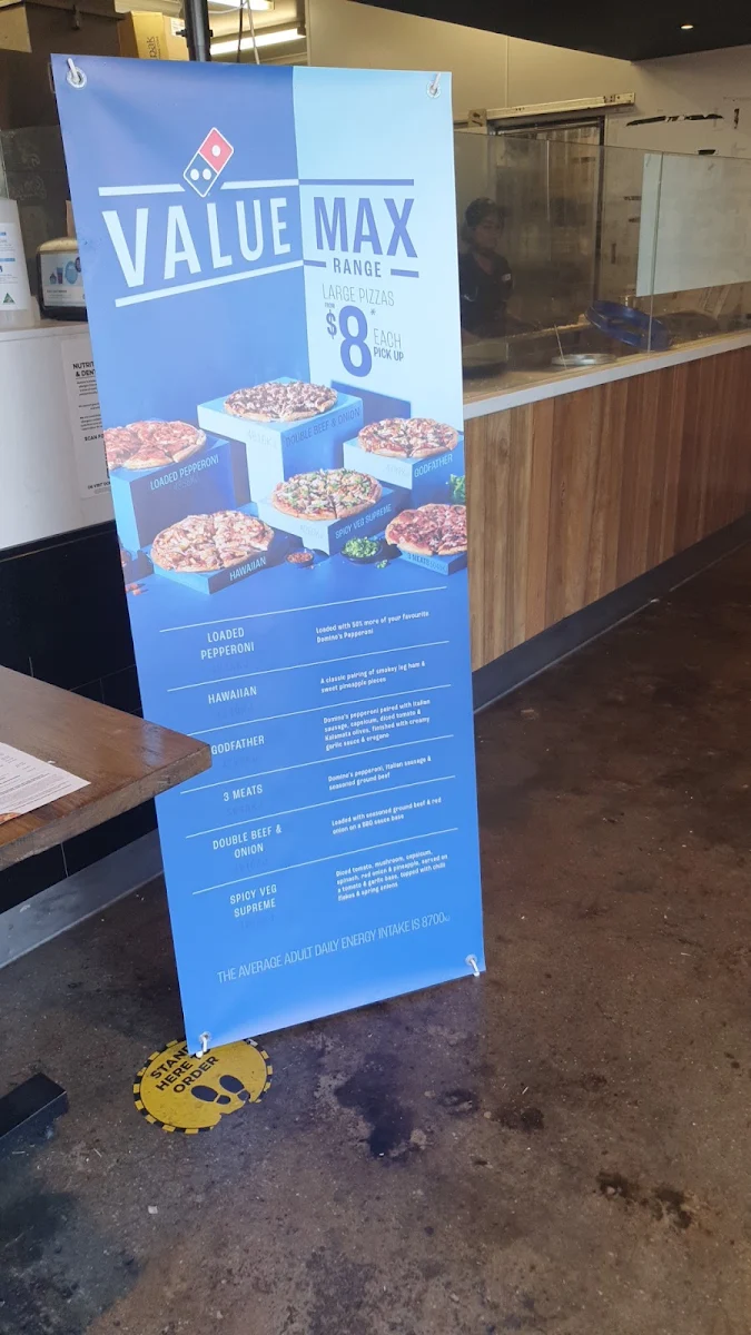 Menu, Domino's Pizza Mowbray