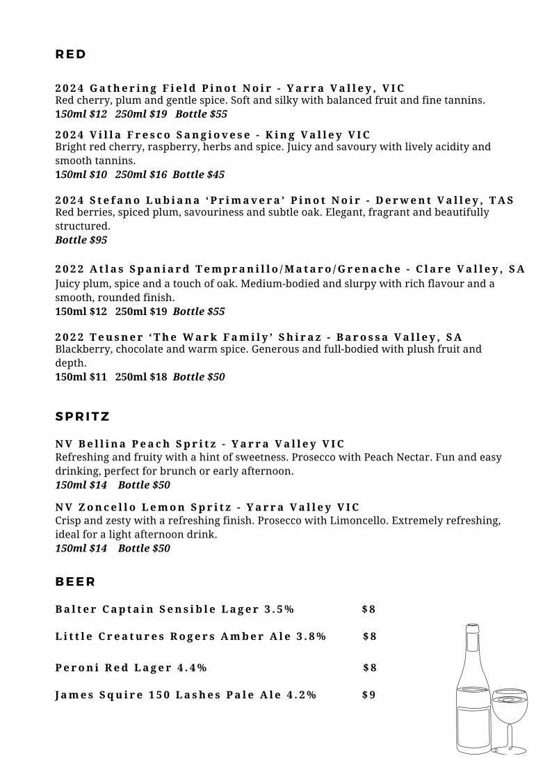 Menu, Mistress On Moore