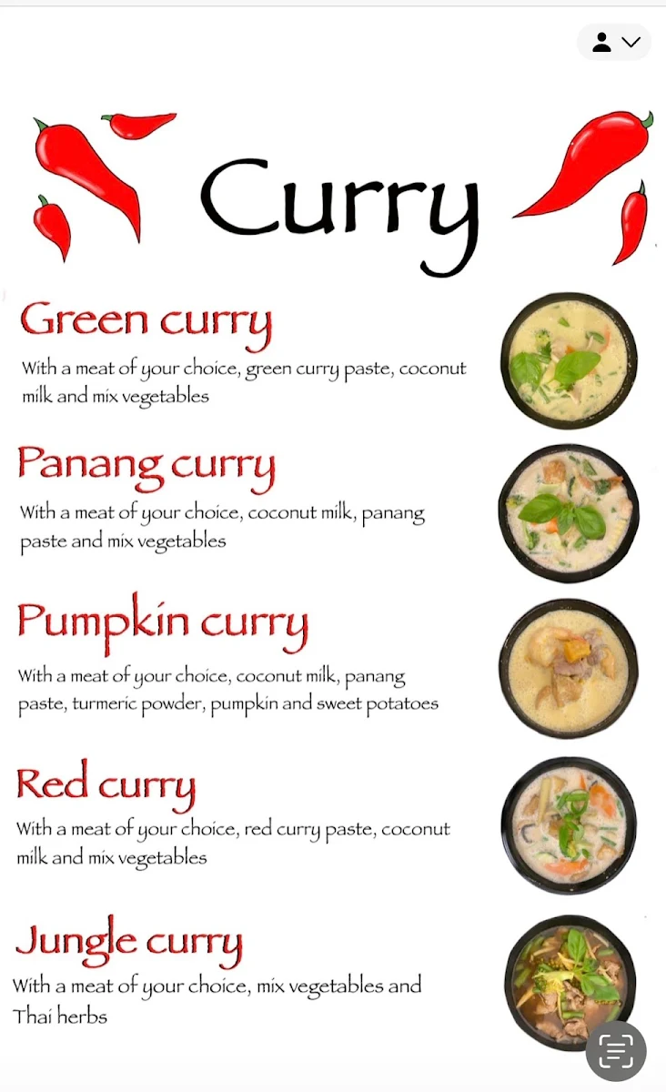 Menu, @Thai Spice