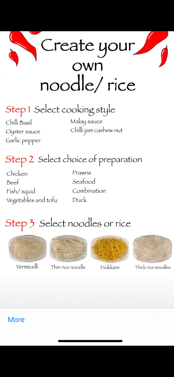 Menu, @Thai Spice
