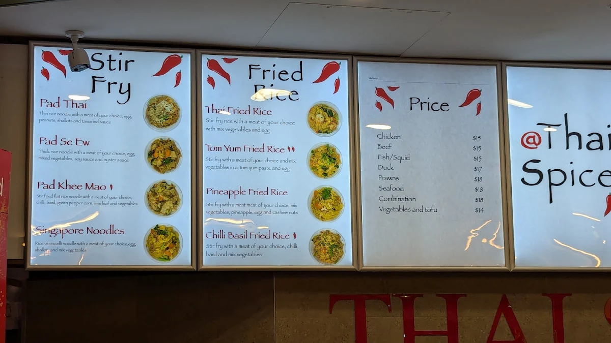 Menu, @Thai Spice