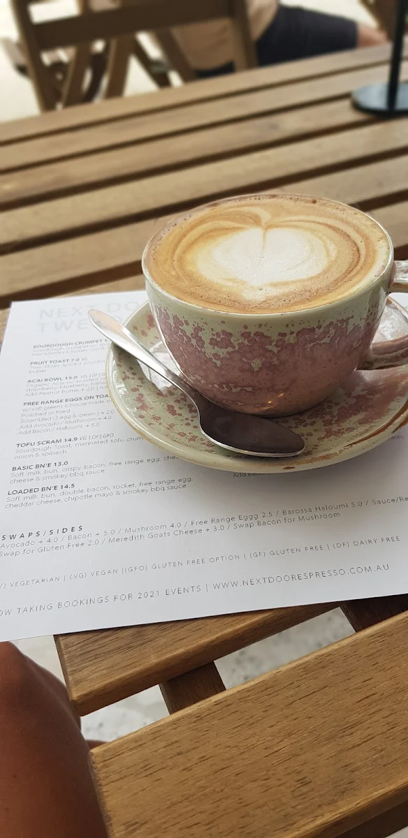 Menu, Next Door Espresso
