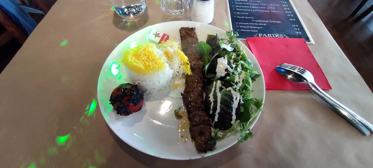 Menu, Pardis Restaurant- Persian Cuisine