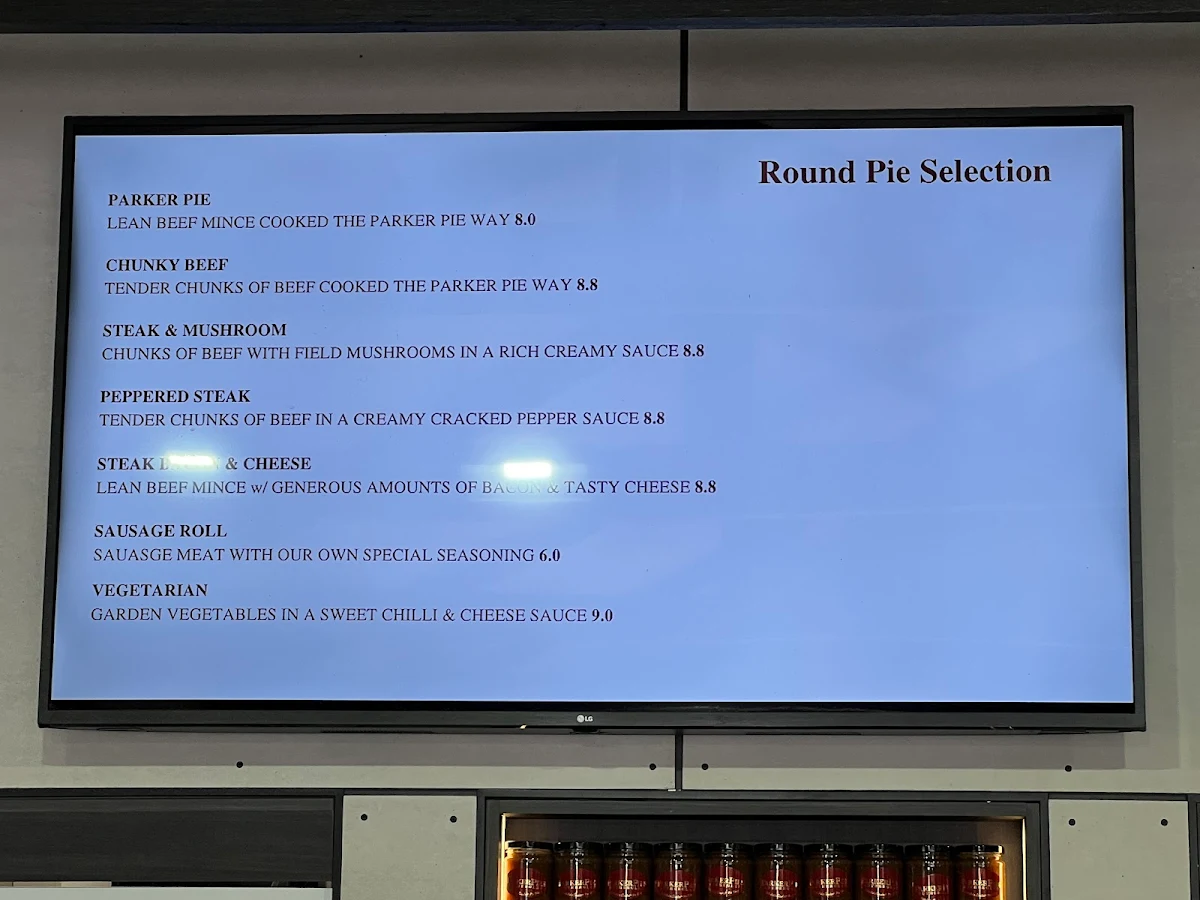 Menu, Parker Pies