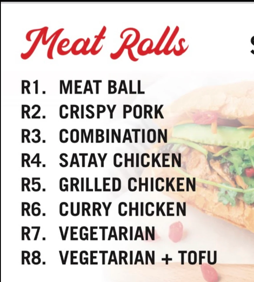 Menu, Vietnam Quickroll