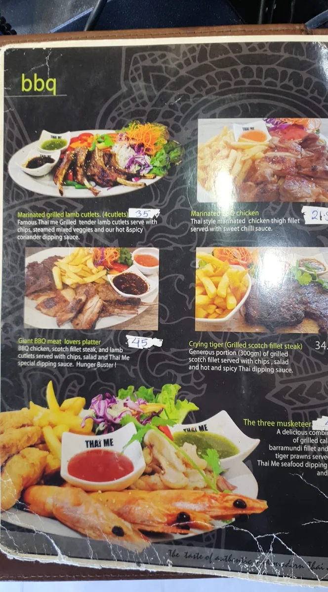 Menu, Thai Me Liverpool