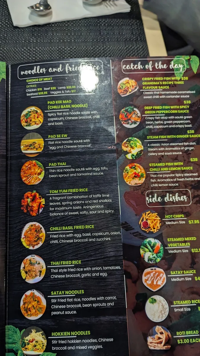 Menu, Thai Me Liverpool