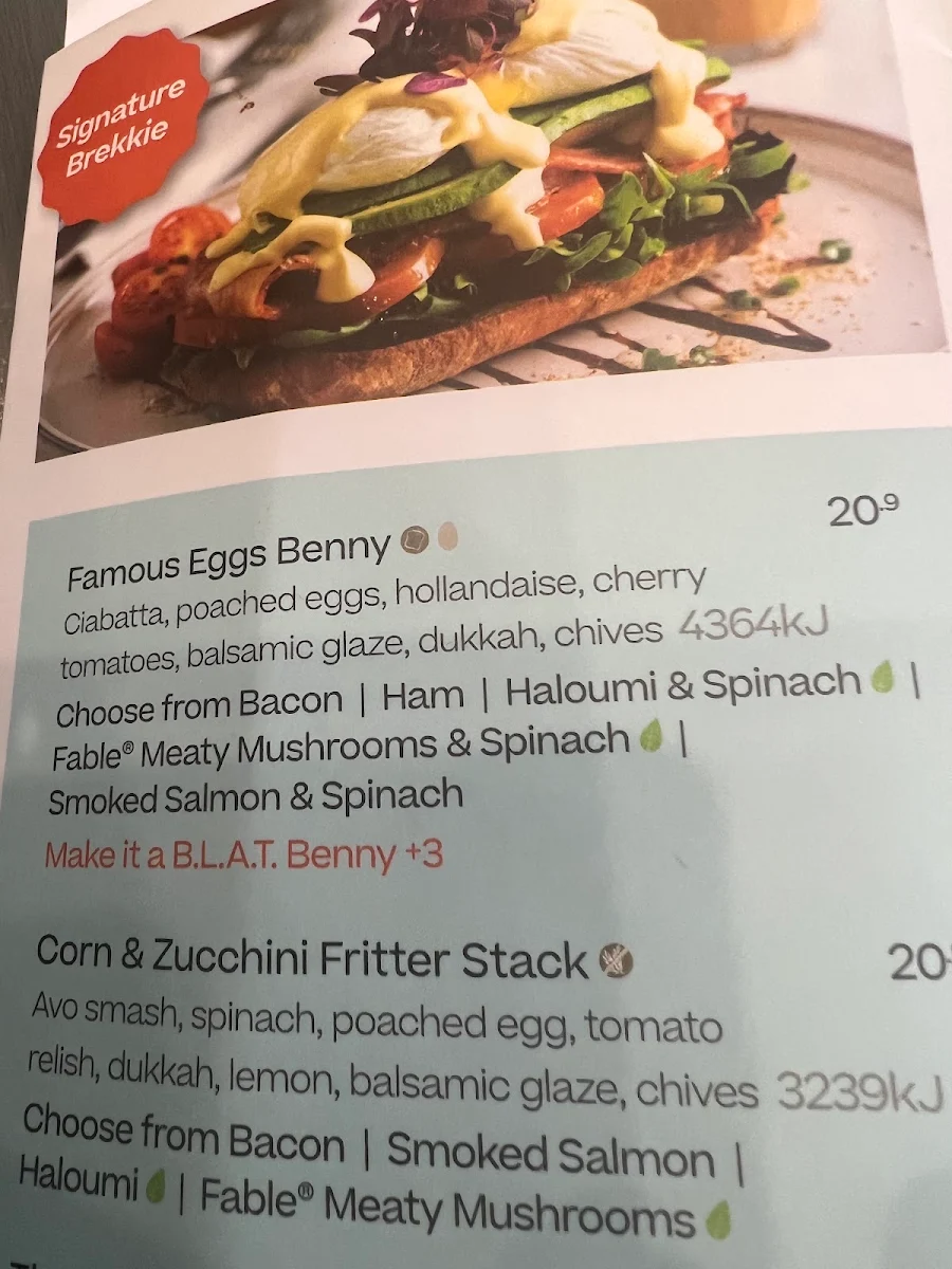 Menu, The Coffee Club Café - Bendigo