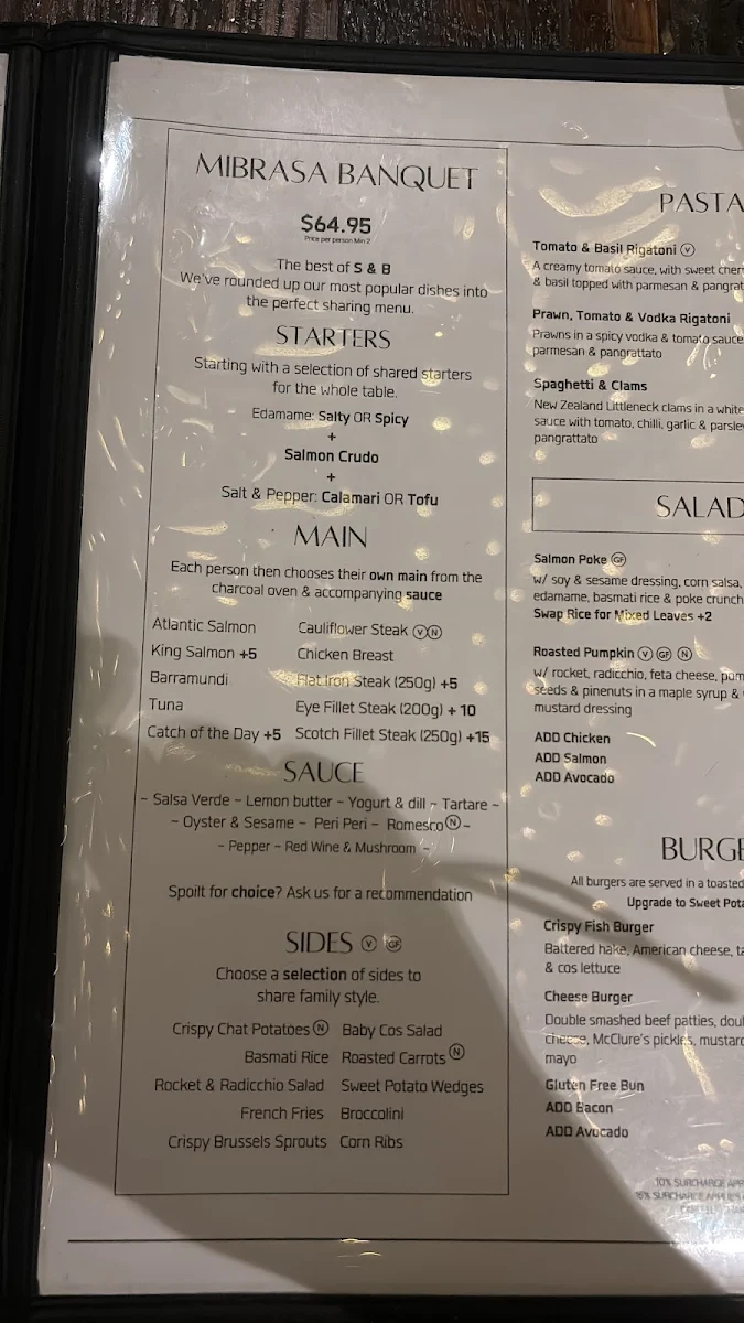 Menu, Salmon & Bear - Crows Nest