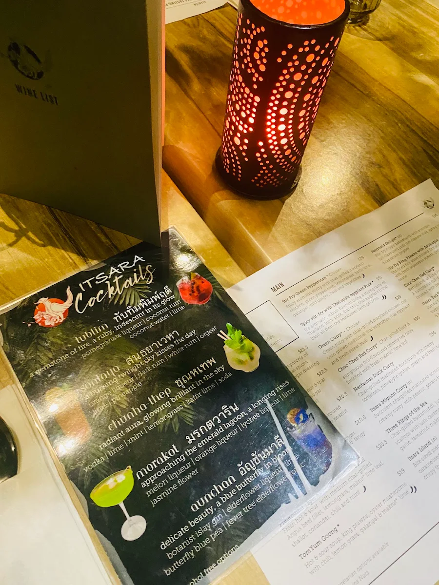 Menu, Itsara