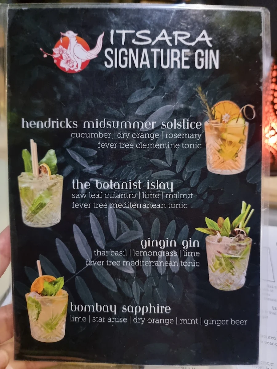 Menu, Itsara