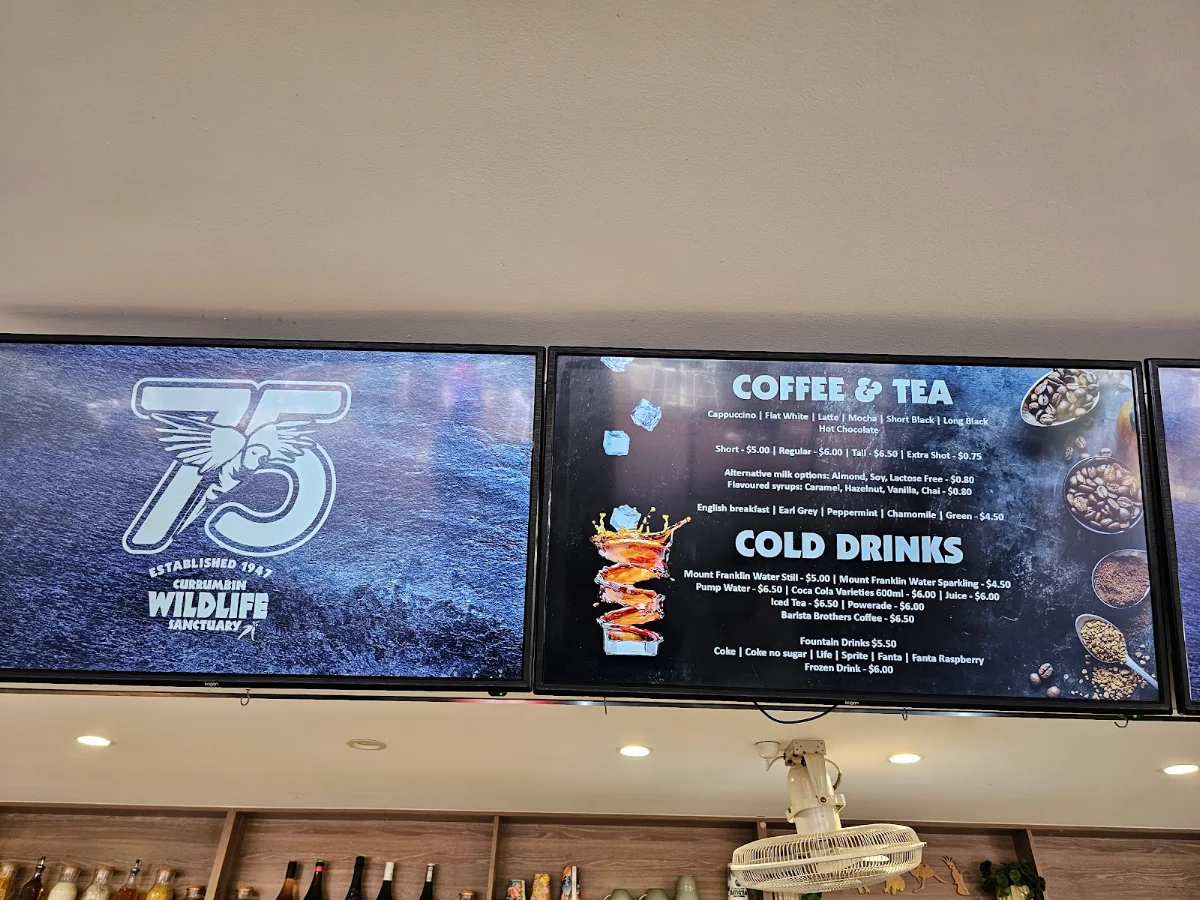 Menu, Sanctuary Cafe