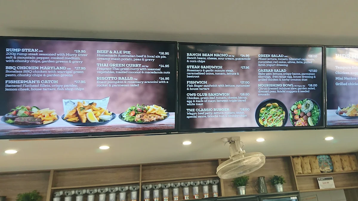 Menu, Sanctuary Cafe