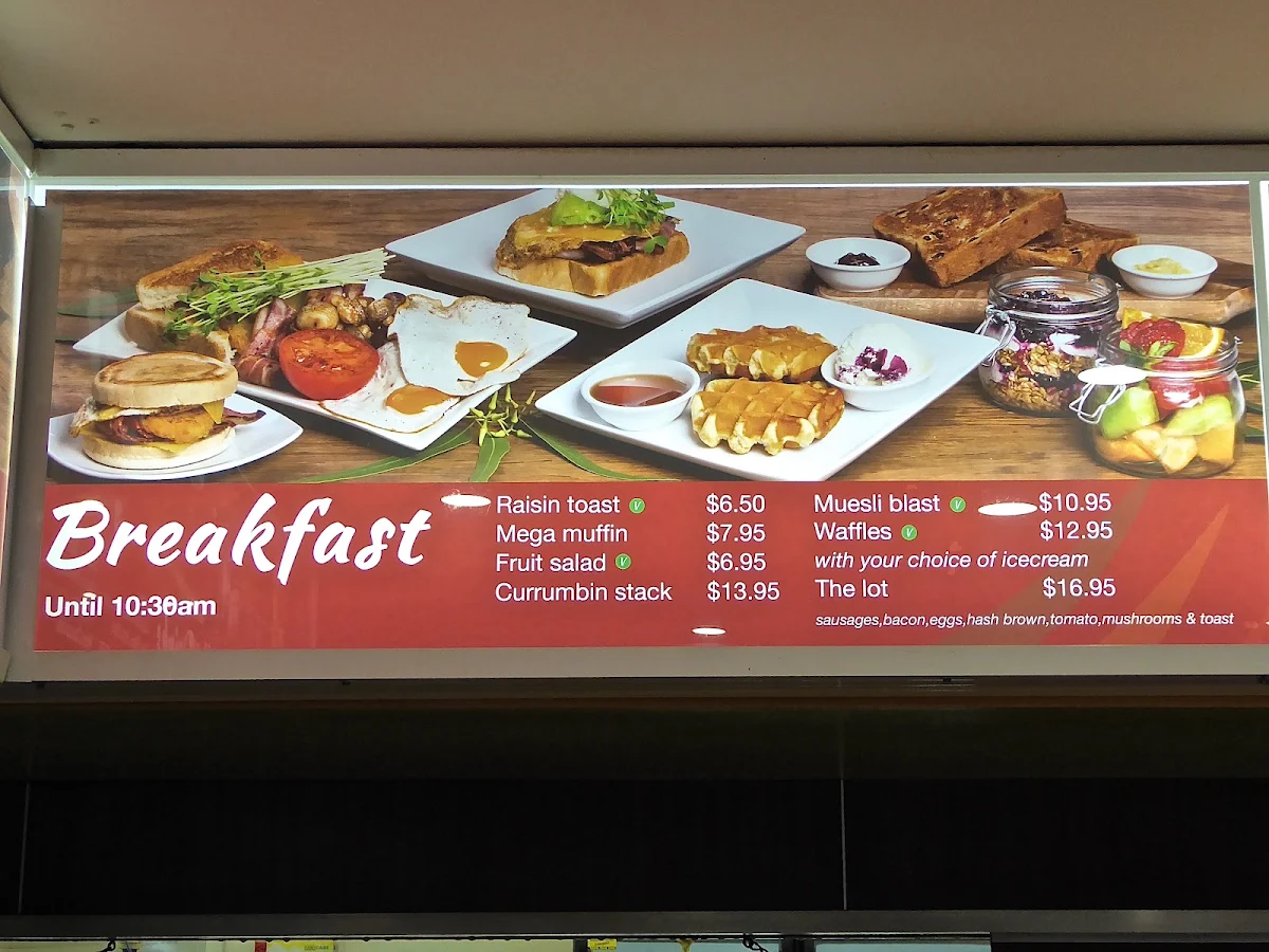 Menu, Sanctuary Cafe