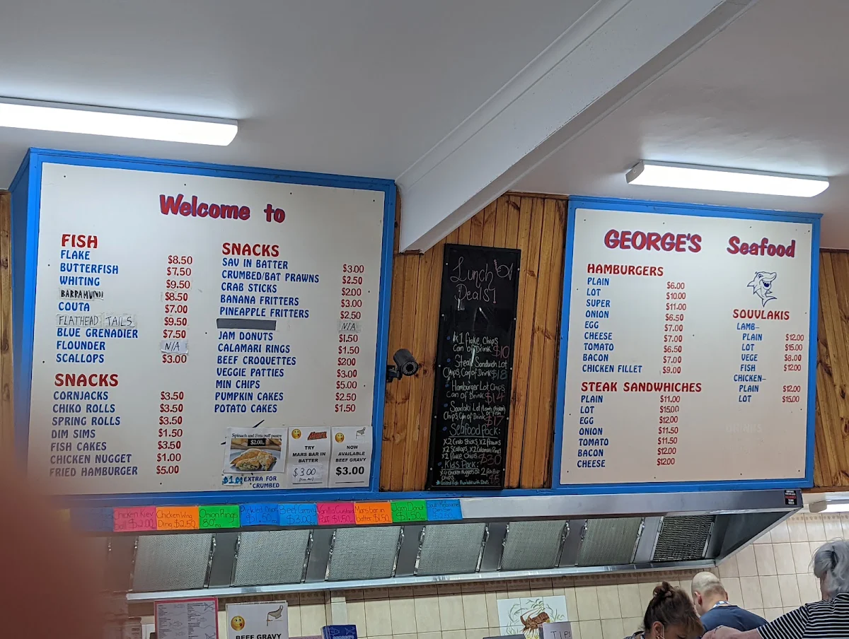 Menu, George's Seafood