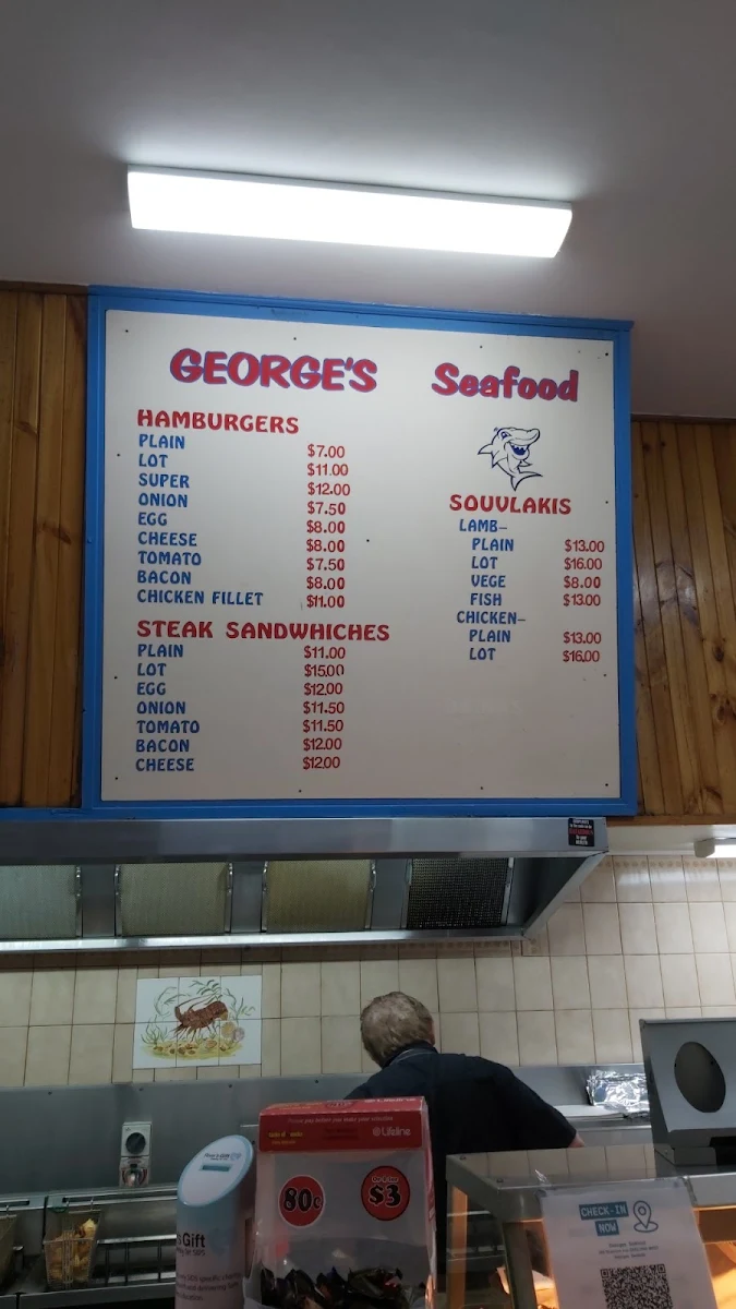 Menu, George's Seafood