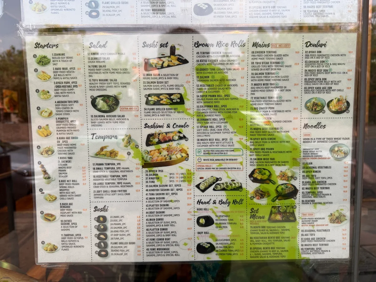 Menu, Yume